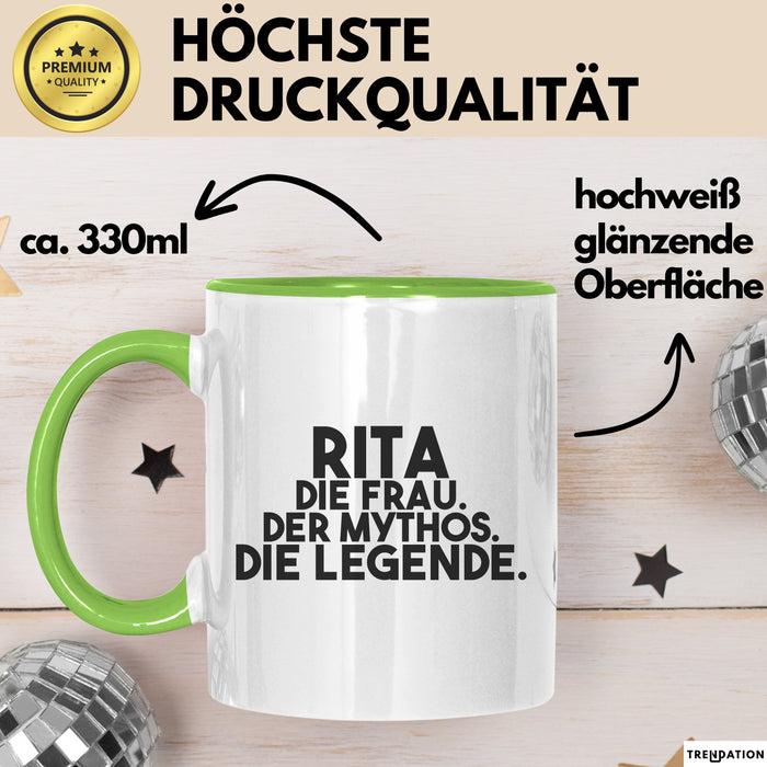 Rita Tasse Rita – Die Frau. Der Mythos. Die Legende. Geschenk Grün Trendation