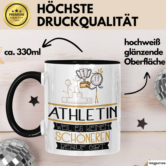 Athletin Weil Es Keinen Schöneren Beruf Gibt Tasse Geschenk für Eine Athletin Lustig Trendation