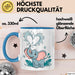 Elefantenliebhaber Tasse Geschenkidee für Wildtier Fans Blau Trendation