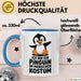 Sarkastischer Pinguin Tasse Geschenk Lustige Geschenkidee Spruch Ich Bin Ein Pinguin Blau Trendation