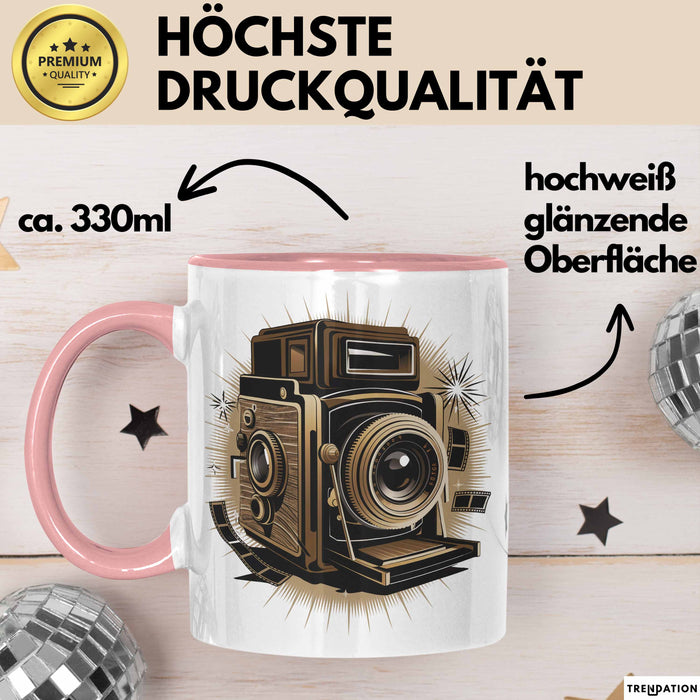Fotograf Tasse Geschenkidee für Fotografie Enthusiasten Rosa Trendation