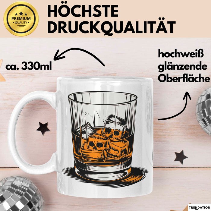 Whiskytrinker Tasse Geschenkidee für Whisky Liebhaber Weiß Trendation