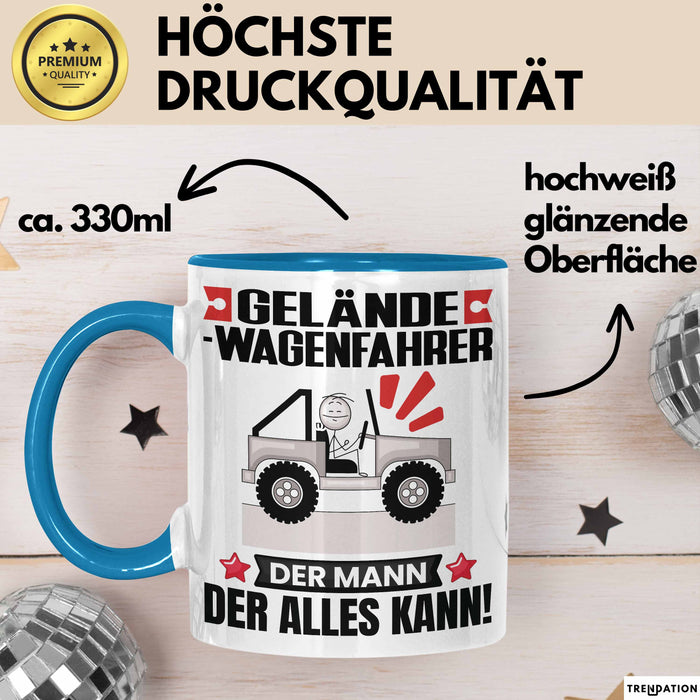 Geländewagenfahrer Tasse Geschenk für Geländewagenfahrer Der Mann Der Alles Kann Geschenkidee zum Geburtstag Blau Trendation