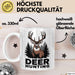 Hirschjäger Jagd Tasse Geschenk für Naturburschen Lustiges Weiß Trendation