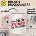 Frauke Tasse Geschenk Ich Bin Vollkommen Frauke Geschenkidee Geburtstag Rosa Trendation