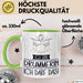 Geschenk für Drummerin Tasse Lustige Geschenkidee Geburtstag Ich Bin Drummerin Ich Darf Das Grün Trendation