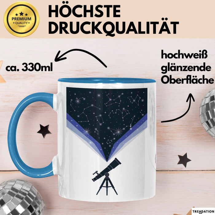 Astronomie Liebhaber Tasse Geschenk Lustige Geschenkidee Spruch Für Sternen Gucker Blau Trendation
