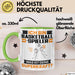 Basketballspieler Tasse Geschenk für Basketballspieler Geburtstag Lustiger Spruch Kaffee-Becher Was Ist Deine Superkraft Grün Trendation