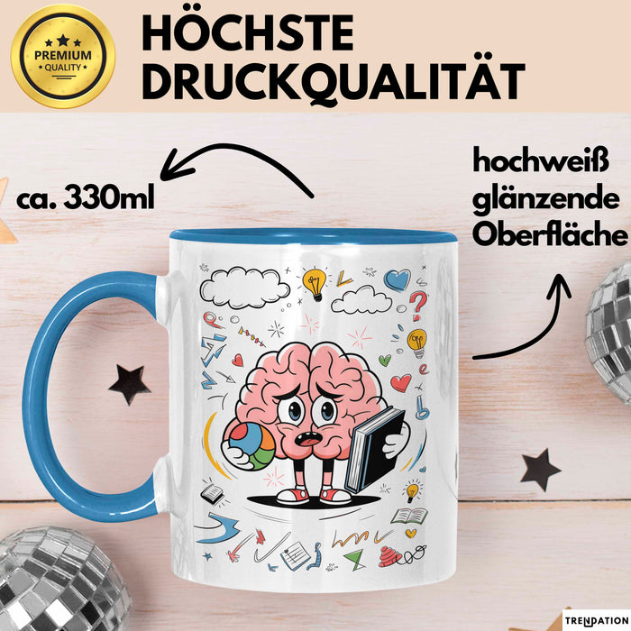 Psychologie Student Tasse Geschenk Lustige Geschenkidee Spruch Für Gedanken Forscher Blau Trendation