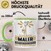 Maler Geschenk Tasse Ich Bin Maler Aber Sag Doch Einfach Superheld Lustige Geschenkdiee für Maler Kaffee-Becher Grün Trendation
