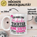 Lustige Tasse Geschenk Hübsche Tochter Waffe Schaufel Spruch Weiß Trendation