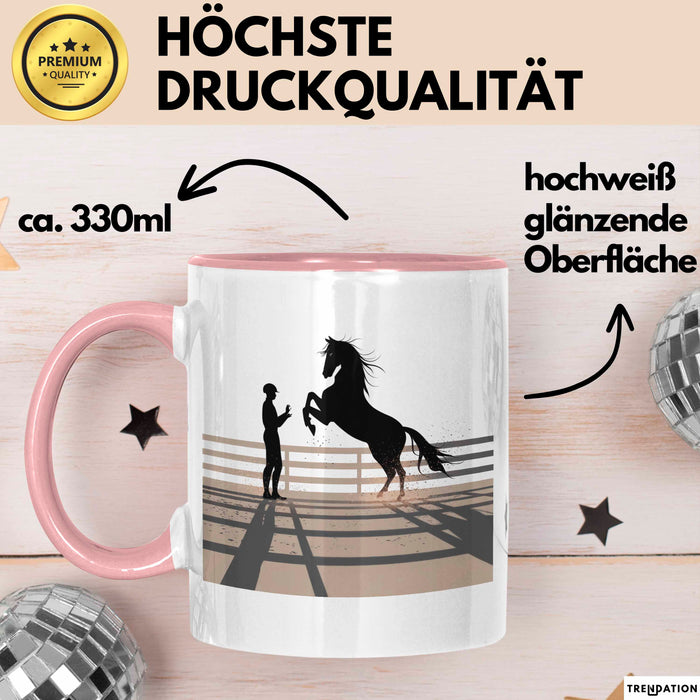 Pferde Trainer Tasse Geschenk Lustige Geschenkidee Spruch Für Reitsport Coaches Rosa Trendation