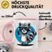 Waschbär Tierliebhaber Tasse Geschenk Lustige Geschenkidee Spruch Rosa Trendation