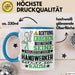 Handwerker Geschenk Tasse Lustiger Spruch Erheben Sie Sich Der Handwerker Betritt den Raum Blau Trendation