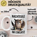 Nachteule Nachtarbeiter Tasse Geschenk Lustige Geschenkidee Spruch Nachteule Im Einsatz Weiß Trendation