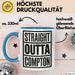 Direkt aus Compton Tasse Geschenk Lustige Geschenkidee Spruch Direkt aus Compton Blau Trendation