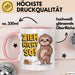 Faultier Schnecke Sarkasmus Tasse Geschenk Lustige Geschenkidee Spruch Zieh Nicht So Rosa Trendation
