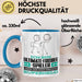 Ultimate-Frisbee-Spieler Geschenk Tasse Ich Bin Ultimate-Frisbee-Spieler Aber Sag Doch Einfach Superheld Lustige Geschenkdiee für Ultimate-Frisbee-Spieler Kaffee-Becher Blau Trendation