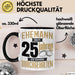 Ehemann Tasse Geschenk 25 Jahre Hochzeitstag Lustiger Spruch Silberhochzeit Schwarz Trendation
