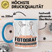 Fotograf Geschenk Tasse Ich Bin Fotograf Aber Sag Doch Einfach Superheld Lustige Geschenkdiee für Fotograf Kaffee-Becher Blau Trendation