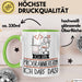 Geschenk für Programmiererin Tasse Lustige Geschenkidee Geburtstag Ich Bin Programmiererin Ich Darf Das Grün Trendation
