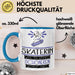 Skaterin Weil Es Keinen Schöneren Beruf Gibt Tasse Geschenk für Eine Skaterin Lustig Blau Trendation