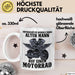 Motorradfahrer Geschenk Tasse Kaffee-Becher Motorrad Spruch Unterschätze Niemals Einen Alten Mann Auf Einem Motorrad Spruch Männer Weiß Trendation