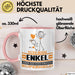 Enkel Geschenk Tasse Ich Bin Enkel Aber Sag Doch Einfach Superheld Lustige Geschenkdiee für Enkel Kaffee-Becher Rosa Trendation