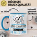 Singer-Songwriterin Geschenk Tasse Becher Die Frau Die Allen Kann Geschenkidee für eine Singer-Songwriterin Lustig Blau Trendation