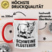 Schweinebauer Schweine Tier Tasse Geschenk Lustige Geschenkidee Spruch Schweineflüsterer Rot Trendation