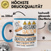 Skateboarderin Tasse Geschenk Lustig Abstand Halten Hochleistungs-Skateboarderin Mit Drang Zur Perfektion Bei Der Arbeit Blau Trendation