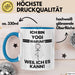 Yogi Geschenk Tasse Lustiger Spruch Ich Bin Yogi Warum Weil Ich Es Kann Geschenkidee Bester Yogi Geburtstag Kaffee-Becher Blau Trendation