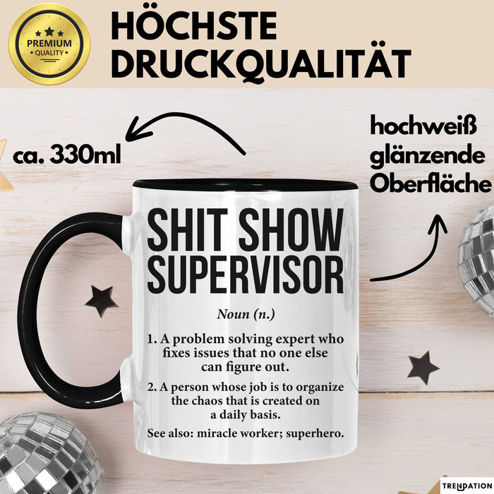 Chef Tasse Geschenk Shit Show Supervisor Geschenkidee Lustig Beruf