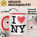 New York City USA Tasse Geschenk Lustige Geschenkidee Spruch Ich Liebe New York Rot Trendation
