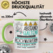 Rockmusikerin Tasse Geschenk Lustig Abstand Halten Hochleistungs-Rockmusikerin Mit Drang Zur Perfektion Bei Der Arbeit Grün Trendation
