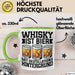 Whisky Liebhaber Tasse Geschenk Whisky Ist Bier Mit Destillations Hintergrund Grün Trendation