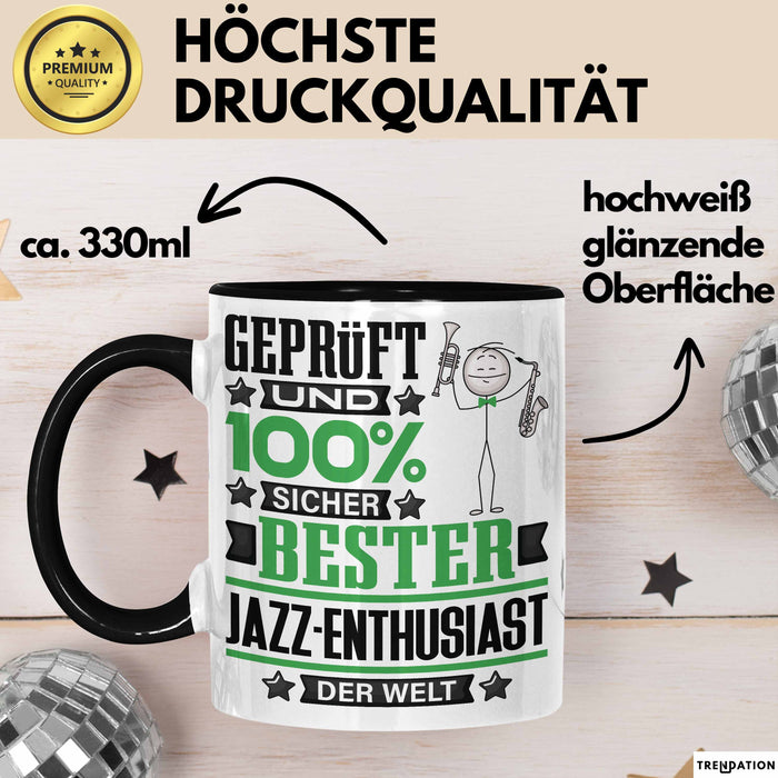 Jazz-Enthusiast Geschenk Lustiger Spruch für Jazz-Enthusiast Geschenkidee Bester Jazz-Enthusiast Der Welt Schwarz Trendation