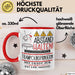 Trampolinspringerin Tasse Geschenk Lustig Abstand Halten Hochleistungs-Trampolinspringerin Mit Drang Zur Perfektion Bei Der Arbeit Rot Trendation