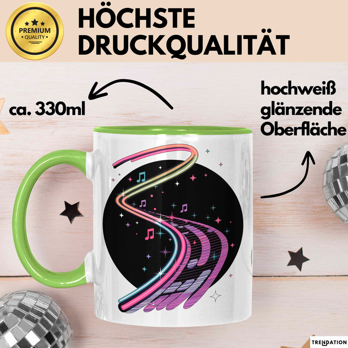 Raver Tasse Geschenkidee für EDM und Tanzflächen Fans Grün Trendation