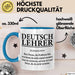 Deutschlehrer Unterricht Tasse Geschenk Lustige Geschenkidee Spruch Deutsch Lehrer Blau Trendation
