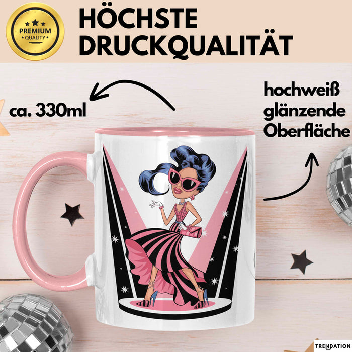 Mode Liebhaber Tasse Geschenkidee für Stil Süchtiger Rosa Trendation