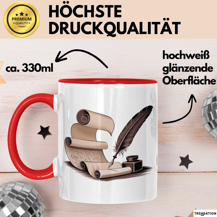Historiker Tasse Geschenkidee für Zeitreisende Rot Trendation