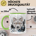 Wolf Tasse Geschenk Abstrakt Wölfe Mondlandschaft Geschenkidee Grün Trendation