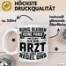 Arzt Tasse Geschenk Ruhig Bleiben Ich Bin Arzt Und Regel Das Geschenkidee Hausarzt Weiß Trendation