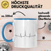Frankreich Paris Eiffelturm Herzschlag Tasse Geschenk Lustige Geschenkidee Spruch Blau Trendation