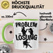 Gitarrist Tasse Geschenk für Gitarrenspieler Männer Geschenkidee Problem und Lösung Gitarre Grün Trendation