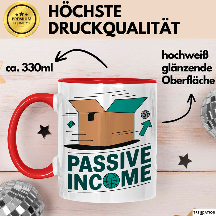 Dropshipper Tasse Geschenkidee für passives Einkommen Rot Trendation