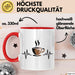 Kaffee Junkie Tasse Geschenkidee für Koffeinliebhaber Rot Trendation