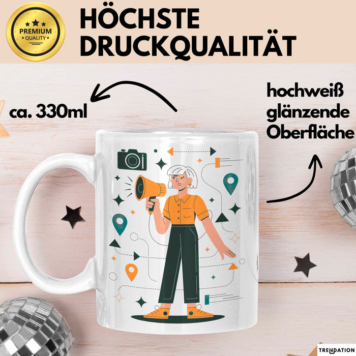 Reiseführer Tasse Geschenk Lustige Geschenkidee Spruch Für Reise Leiter Weiß Trendation