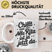 Rita Tasse Geschenk Chillt Mal Alle Rita Ist Ja Jetzt Da Geschenkidee Becher mit Name Weiß Trendation